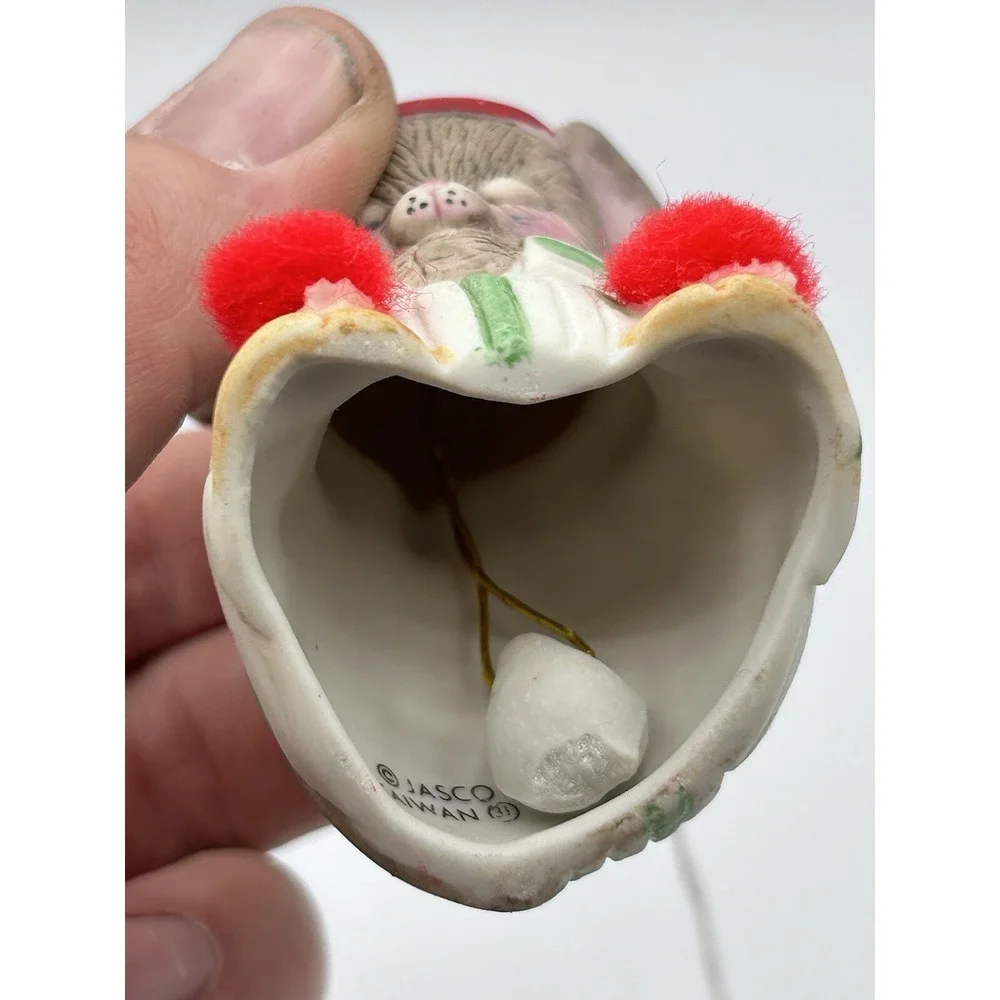 Jasco Little Chimer SLEEPY MOUSE Christmas Bell/Ornament 2-3/4